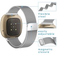 imoshion Milanees magnetisch bandje Fitbit Versa 4/ 3 / Sense (2) - Zilver