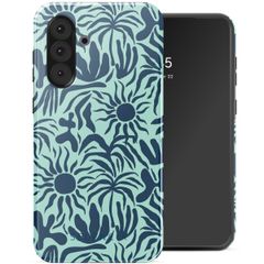 Selencia Vivid Tough Backcover Samsung Galaxy A36 / A56 - Tropical Vibes Light Blue