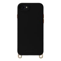Selencia Rivièra MagSafe Backcover met afneembare haakjes Apple iPhone SE (2022 / 2020) / 8 / 7 / 6(s) - Velvet Black