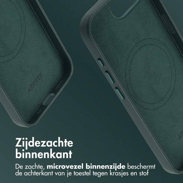 Accezz MagSafe Leather Backcover Apple iPhone 16e - Cedar Green