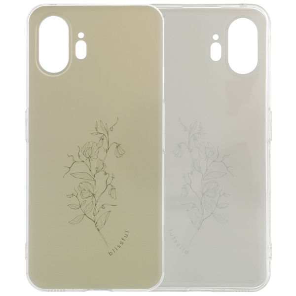 imoshion Design hoesje Nothing Phone (2) - Floral Green