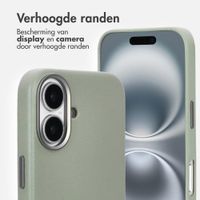 Accezz MagSafe Leather Backcover Apple iPhone 16 - Light Grey