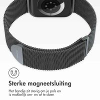 imoshion Milanees magnetisch bandje Apple Watch Series 1 t/m 10 / SE / Ultra (2) (44/45/46/49 mm) - Maat M - Space Grey