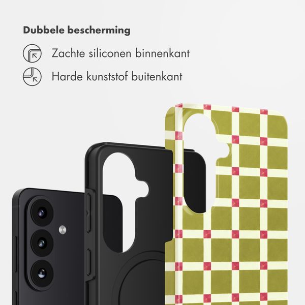 Selencia Vivid Backcover met MagSafe Samsung Galaxy S26 FE - Check This Olive
