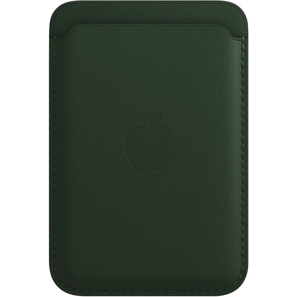 Apple Leather Wallet MagSafe (Apple Wallet 2nd generation) - Met ingebouwde AirTag functie - Sequoia Green