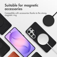 Accezz Leather Back Cover with MagSafe Samsung Galaxy S26 Ultra - Onyx Black