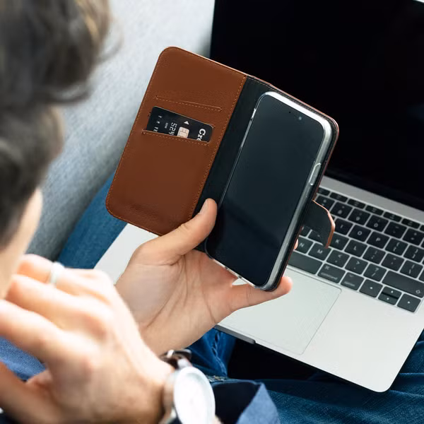 Selencia Echt Leren Bookcase Samsung Galaxy A52(s) (5G/4G) - Lichtbruin