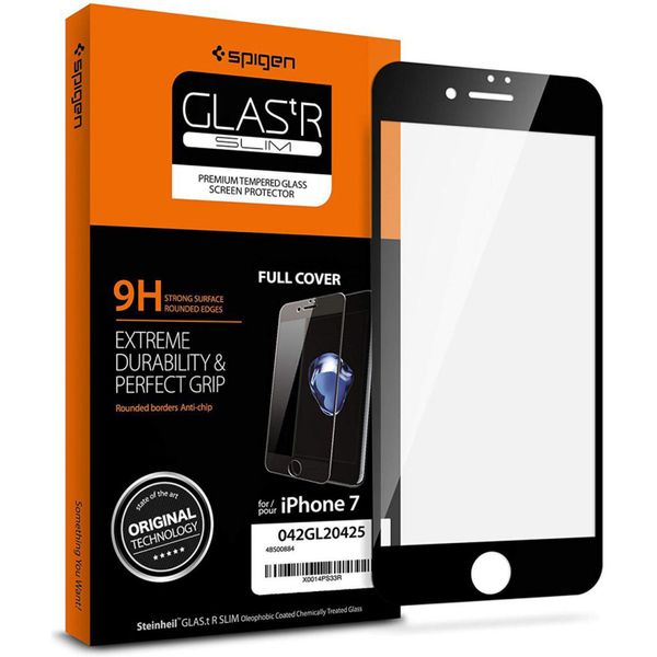 Spigen GLAStR Full Cover Screenprotector iPhone 8 / 7 - Zwart