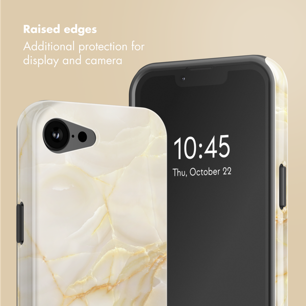 Selencia Vivid Case with MagSafe Apple iPhone 17e / 16e - Golden Beige Marble