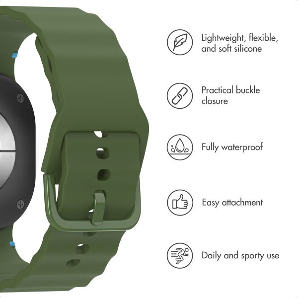 imoshion Wave Silicone Band Samsung Galaxy Watch 9 (40/44mm) / Watch 8 (40/44mm) / Classic (46mm) - Dark Green