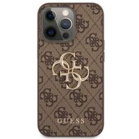 Guess 4G Metal Logo Backcover Apple iPhone 13 Pro Max - Bruin