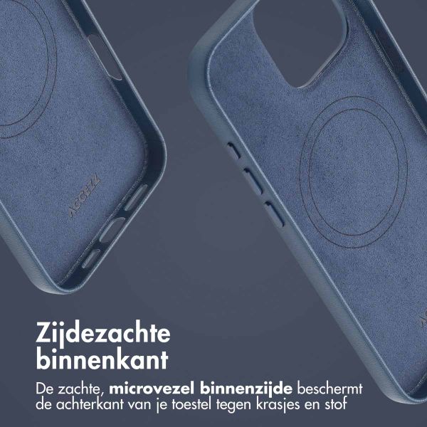 Accezz MagSafe Leather Backcover Apple iPhone 16 Pro Max - Nightfall Blue