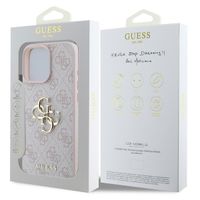 Guess 4G Metal Logo Backcover iPhone 16 Pro Max - Roze