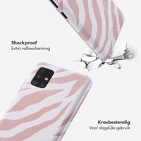 Selencia Vivid Tough Backcover Samsung Galaxy A51 - Colorful Zebra Old Pink