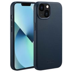 Accezz Leather Back Cover with MagSafe Apple iPhone 13 - Nightfall Blue