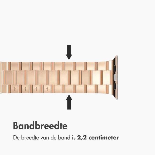 imoshion Stalen bandje Apple Watch Series 1 t/m 9 / SE (38/40/41 mm) | Series 10 / 11 (42 mm) - Rosé Goud