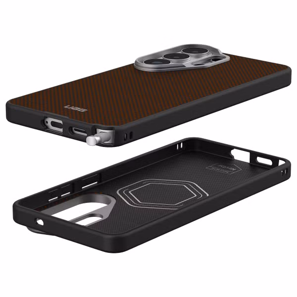UAG Fibr Armr Backcover met Magneetring Samsung Galaxy S26 Ultra - Orange / Charcoal