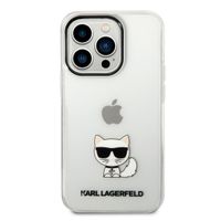 Karl Lagerfeld Hardcase Backcover Choupette iPhone 14 Pro - Transparant