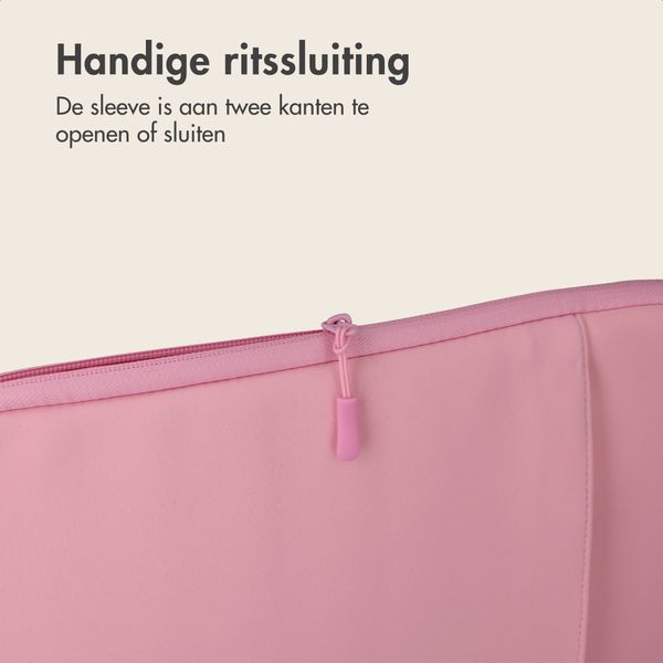 imoshion Laptophoes met opbergvak 14 inch - Laptopsleeve - Candy Pink