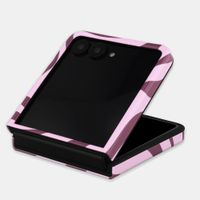 Selencia Vivid Backcover met MagSafe Samsung Galaxy Z Flip 8 - Wavy Swirl Pink Plum