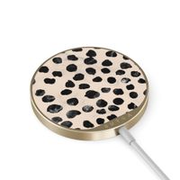 Burga Wireless Magnetic Charger - MagSafe and Qi2 - Almond Latte / Gold