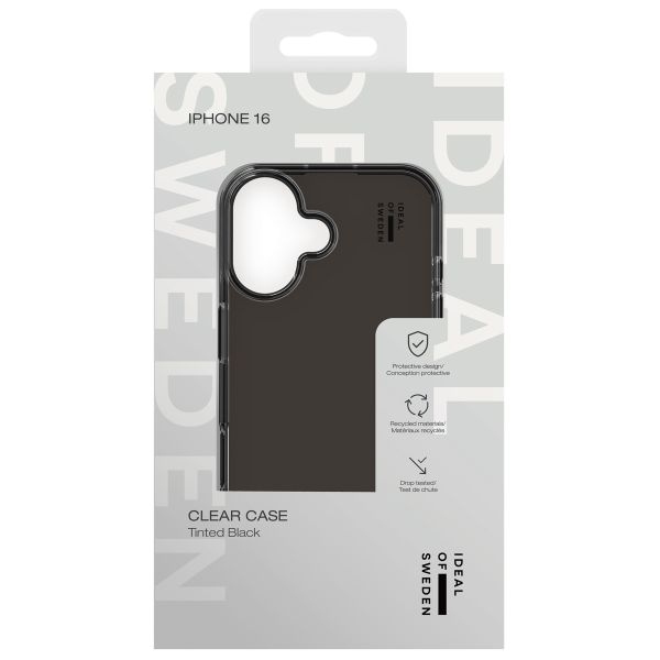 iDeal of Sweden Clear Case Apple iPhone 16 - Tinted Black
