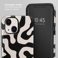 Selencia Vivid Backcover Apple iPhone 14 - Art Wave Black