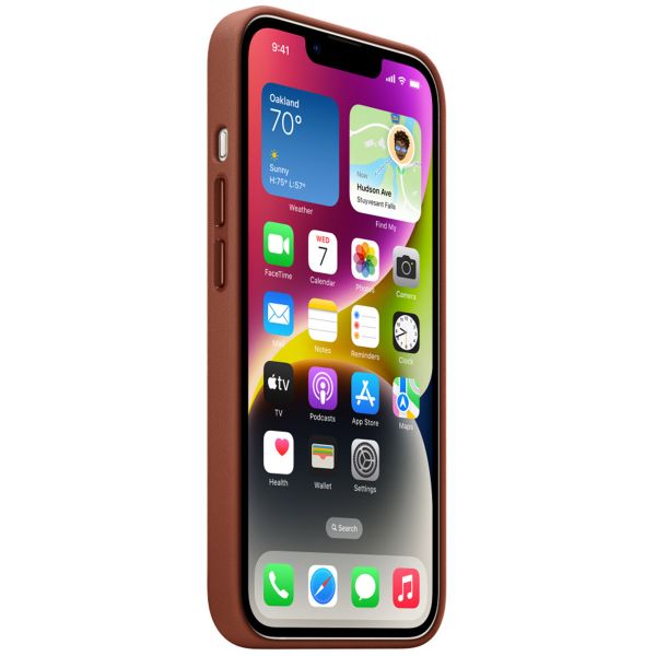 Apple Leather Back Cover with MagSafe Apple iPhone 14 - Umber