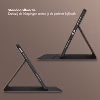 Selencia Riva Bookcase Apple iPad 11 (2025) 11 inch A16 / iPad 10 (2022) 10.9 inch - Beige