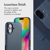 Accezz 2-in-1 Leather Bookcase with MagSafe Apple iPhone 16 - Nightfall Blue