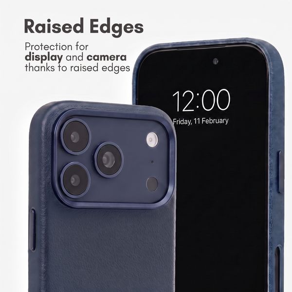 Accezz Leather Case with MagSafe Apple iPhone 18 Pro / 17 Pro - Nightfall Blue