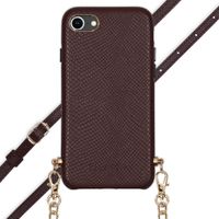 Selencia Aina Slang Hoesje met koord iPhone SE (2022 / 2020) / 8 / 7 / 6(s)