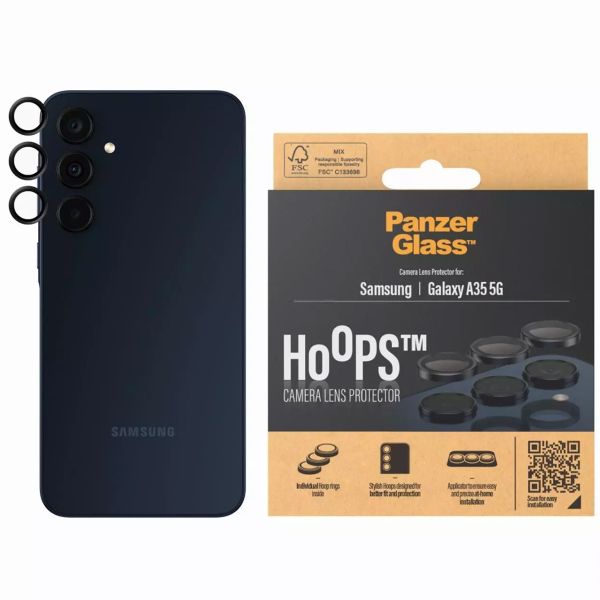 PanzerGlass Camera Protector Hoops Optic Rings Samsung Galaxy A35 - Black