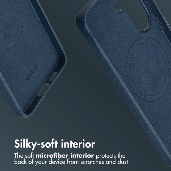 Accezz Leather Back Cover with MagSafe Samsung Galaxy S26 Plus - Nightfall Blue