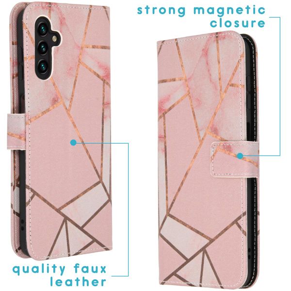 imoshion Design Softcase Bookcase Samsung Galaxy A13 (5G) / A04s - Pink Graphic