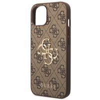 Guess 4G Metal Logo Backcover iPhone 14 - Bruin