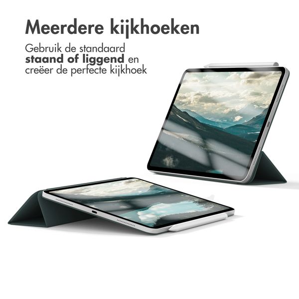 imoshion Magnetic Bookcase iPad Air 11 inch (2024) M2 / Air 5 (2022) / Air 4 (2020) - Donkergroen