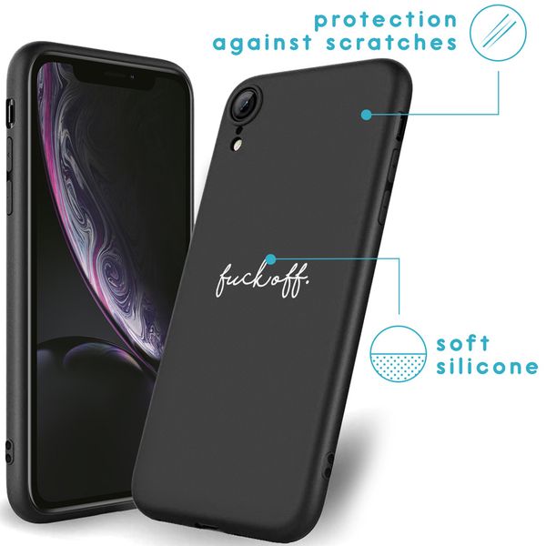 imoshion Design hoesje iPhone Xr - Fuck Off - Zwart