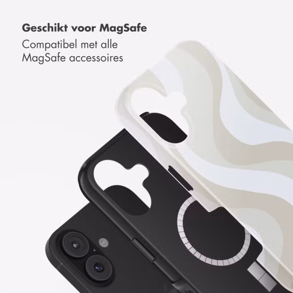 Selencia Vivid Backcover met MagSafe Apple iPhone 17 - Desert Waves Beige