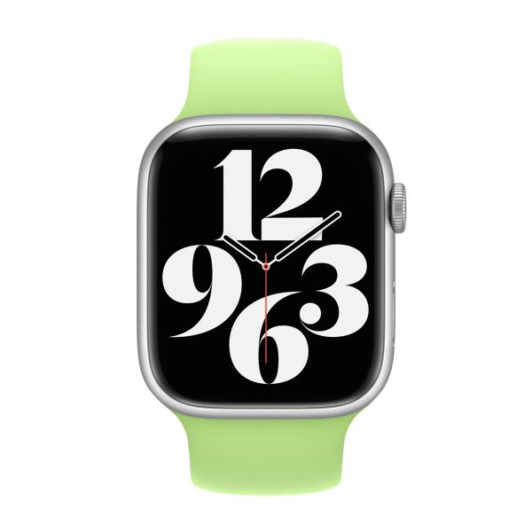 Apple Siliconen solobandje Apple Watch | 44/45/46/49 mm - Maat 9 - Sprout Green
