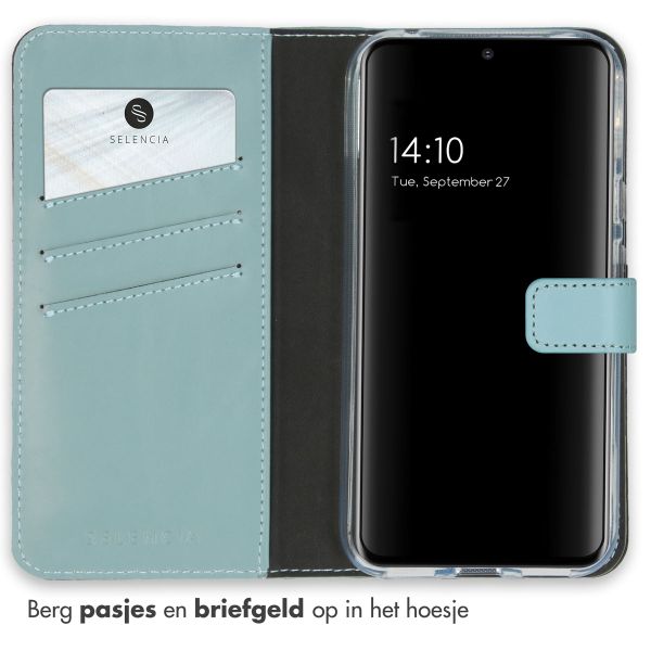 Selencia Echt Leren Bookcase Google Pixel 8a - Air Blue