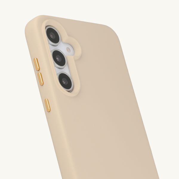 Selencia Rivièra MagSafe Backcover met afneembare haakjes Samsung Galaxy S25 / S24 - Milky Latte
