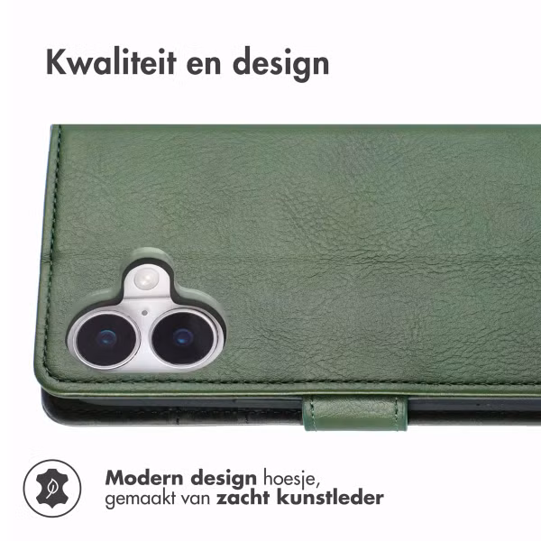 imoshion Luxe Bookcase Apple iPhone 16 - Groen