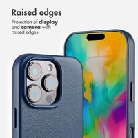 Accezz Leather Back Cover with MagSafe Apple iPhone 16 Pro - Nightfall Blue