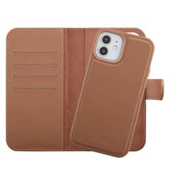 Selencia Olyn Uitneembare Bookcase met MagSafe Apple iPhone 12 (Pro) - Bruin