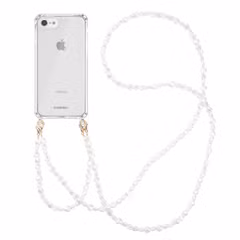 imoshion Backcover met koord + armband iPhone SE (2022 / 2020) / 8 / 7 - Parels Hartjes