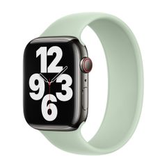 Apple Siliconen solobandje Apple Watch | 38/40/41/42 mm - Maat 9 - Mineral Green