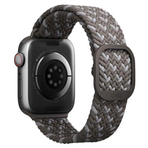Uniq Aspen Designer Edition Braided bandje Apple Watch Series 1 t/m 11 / SE / Ultra (44/45/46/49 mm) - Pebble Grey