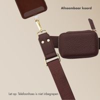 Selencia Telefoonkoord met Klein Tasje - Mocha Brown