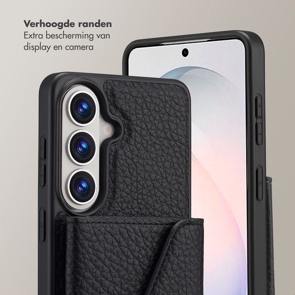 Selencia Sera Telefoonhoes met Koord en Envelop Pashouder Samsung Galaxy S26 - Zwart